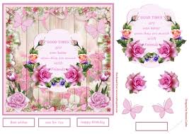 Print floral flower decoration design vintage leaf bouquet decoupage paper. Pink Flowers Decoupage Topper 1 Cup874814 719 Craftsuprint