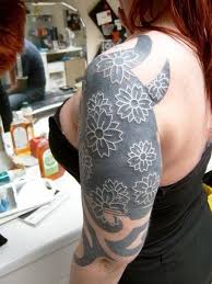 White On Black Tattoo You Can Tattoo White Over Black Black White Tattoos Solid Black Tattoo Black Tattoos
