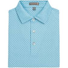 Peter Millar Covered Neat Mesh Polo Shirt Grotto Blue
