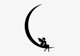 A public domain image is defined as a photo, clip art or vector whose copyright has expired or never existed in the first place. Fairy Resting On Moon Public Domain Vectors Transparent Background Flying Fairies Silhouette Png Image Transparent Png Free Download On Seekpng