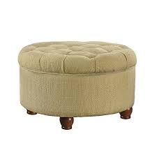 Homepop modern round velvet storage ottoman. Homepop Button Tufted Round Storage Ottoman