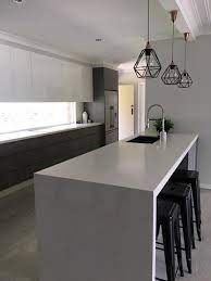 Waterfall edge waterfall kitchen island bench. Modern Waterfall Edge Kitchen Island Novocom Top