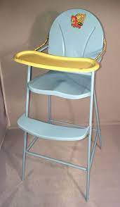 amsco doll e hichair baby doll tin high chair circa 1950 s baby doll furniture vintage high chairs high chair