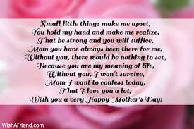 That i'm lucky to have a mom. When You Hold Me Mother S Day Poem