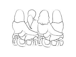 Custom Portrait Print Best Friends Custom Illustration Gift Etsy Friends Illustration Outline Art Line Art Drawings