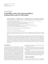 Whilst cow's milk allergy is one of the most common food allergies to affect babies and young children in the united kingdom it is still rare. Pdf Camel Milk Is A Safer Choice Than Goat Milk For Feeding Children With Cow Milk Allergy