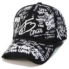 Men Hip Hop Cap Graffiti Letter Print Harajuku Baseball Caps Snapback Dad Cap Women Fitted Hat Black White Skateboard Streetwear In 2021 Hip Hop Cap Mens Walking Shoes Casual Sport Shoes