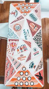 Painted Beer Pong Table In 2020 Beer Pong Table Painted Beer Pong Table Diy Diy Beer Pong Table
