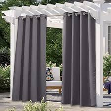 Mediterranean blue extra wide outdoor curtain by tempotest. Buy Nicetown 108 L Outdoor Curtain For Patio Waterproof Thermal Insulated Grommet Blackout Outdoor Indoor Curtain Privacy Protect For Landscape Arbor 1 Panel 52 Wide Grey Online In Turkey B06wv6ymp7
