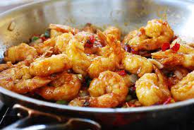 Kkanpung Shrimp Sweet And Spicy Shrimp Sweet And Spicy Shrimp Spicy Shrimp Seafood Recipes