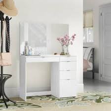 It comes with drawers and lots of inner divisions to conveniently accommodate a number of vanity essentials and jewellery. Everly Quinn Kirkwood Bedroom Makeup Vanity Set With Mirror Wayfair In 2021 Bedroom Makeup Vanity Bedroom Vanity Vanity Set With Mirror