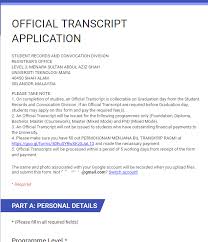 Sila guna borang yang berasingan jika ingin memohon lebih dari satu jawatan. O R D I N A R Y Cara Untuk Memohon Sijil Skrol Transcript