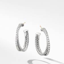 David yurman enterprises llc is a privately held american designer jewelry company founded by david yurman (born october 12, 1942 in new york city) and sybil yurman (born december 10, 1942 in new york city) and headquartered in new york city. The Crossover Collection Medium Hoop Earrings With Diamonds