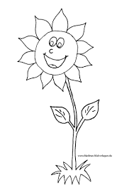 Fröhliche Sonnenblume Nadines Ausmalbilder