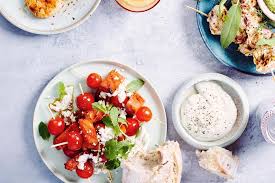 Brochettes Tomates Pasteques Creme De Feta Recette Brochette Pasteque Recette Brochette