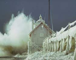 Grand Haven Mi 06 Free Scenic Wallpaper Image Featuring Snow Grand Haven Lake Michigan Lighthouse