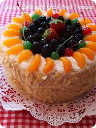 Lemon Cake With Fresh Fruits Topping Fresh Fruit Cake Cake Decorated With Fruit Easy Cake Decorating