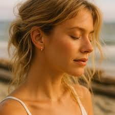 14k Rose Gold Rainbow CZ Huggie Earrings