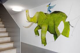 Spitzwald Kindergarten Wall Drawings Wall Drawing Childrens Drawings Kindergarten Interior