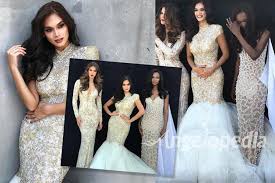 Designer jian lasala was chosen by miss belize iris. Pia Wurtzbach Iris Mittenaere And Deshauna Barber Sizzle In This Latest Photoshoot