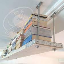 Sometimes height comes into play when choosing a good ceiling material. Suspended Scaffold Shelves Made To Measure Ceiling Mounted Shelving Idea For Bedroom Or Bathroom Ceiling Shelves Glass Shelves In Bathroom Glass Shelves Decor