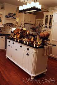 It's possible to still have a the most essential part of selecting dark kitchen cabinets is understanding how to mix and match them with different colours and textures. Thanksgiving Decore Kitchen Island Decor Buffet Table Decor Fall Home Decor