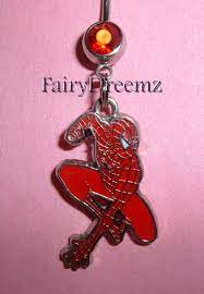 Super Hero Spiderman Spider Man Belly Navel Ring By Fairydreemz 7 00 Belly Piercing Jewelry Belly Button Rings Belly Button Piercing
