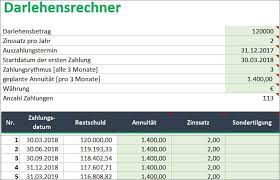 Finde heraus wie viel du monatlich für eine bestimmte kreditsumme bezahlen musst. Kreditrechner Fur Excel Annuitatendarlehen Berechnen Alle Meine Vorlagen De