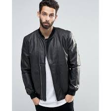 Only Sons Faux Leather Bomber With Asymmetrical Zip 83 Liked On Polyvore Featuring Me Faux Leather Bomber Faux Leather Bomber Jacket Fake Leather Jacket
