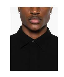 Ami Paris Long-Sleeved Wool Polo Shirt in Black for Men