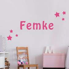 muursticker naam met sterren kies je formaat kleur gratis verzending muurstickers meisjeskamer babykamer muurstickers
