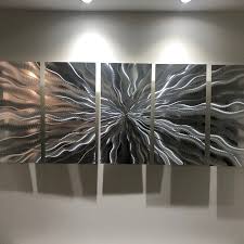 Black And Silver Metal Wall Decor Metal Wall Art Modern Metal Art Indoor Outdoor Art Abstract Etsy In 2020 Silver Metal Wall Art Modern Wall Sculptures Wall Sculpture Art