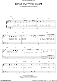 Download Mclachlan Song For A Winter S Night Sheet Music For Piano Solo Beginners