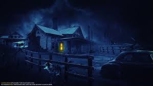Only the best hd background pictures. House Night Fence Night The Wolf Fantasy Wolves Dark Artwork Wallpaper 1920x1080 799430 Wallpaperup