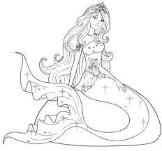Immagini da disegnare facili barbie con capelli mossi e. Disegno Di Barbie Sirena Liah La Regina Delle Onde Da Stampare E Colorare