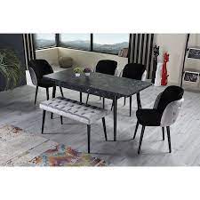 Mutfak masa takımları, balkon masa takımları, bahçe masa takımları ve yemek masası takımlarına sitemizden ulaşabilirsiniz. Safir Bench Yemek Masa Sandalye Takimi 4 Sandalyeli Siyah Gri Fiyatlari Ve Ozellikleri