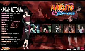Hannah Motosuwa Naruto Facts Naruto Shippuden Characters Naruto