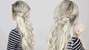 Half Up Half Down Twisted Crown Braid Quick Easy Simple Braided Hairstyles Easy Half Up Hair Braid Half Up Half Down