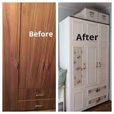 Peel lace, let dry, paint over with a new color, and voila! Diy Ideas To Building A Perfect Wardrobe For Yourself Craft Keep Laminate Furniture Makeover Bedroom Furniture Makeover Cupboard Makeover
