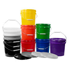 2 Gallon Hdpe Colored Buckets Lids U S Plastic Corp