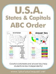 Practice putting words in alphabetical order. U S A States And Capitals Worksheets 1 1 1 1