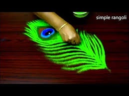 Latest Peacock Feather Rangoli Design Innovative Rangoli Designs Kolam With 3x2 Dots Rangoli Designs Colorful Rangoli Designs Free Hand Rangoli Design