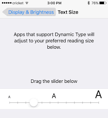 Making the text size smaller by dragging the slider to left on iphone, ios 8. 9 Settings Every New Iphone Owner Should Change Cnet
