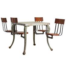 Four Seat Swing Arm Ice Cream Parlor Table Circa 1910s F8156 Dining Table Chairs Parlor Table Table And Chair Sets