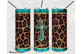 Download Leopard 20oz Skinny Tumbler Design Sublimation Png By Mockupstation Thehungryjpeg Com