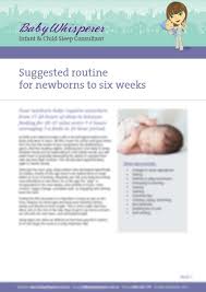 Baby Whisperer Newborn First Six Weeks Routine Baby Whisperer Baby Whisperer