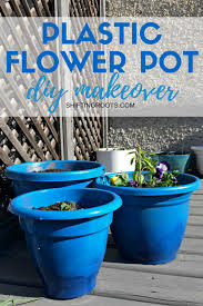 Upcycling is the best for adding value to inexpensive items whether it's in the hallway or on the roof terrace. Diy Plastic Flower Pot Makeover Shifting Roots