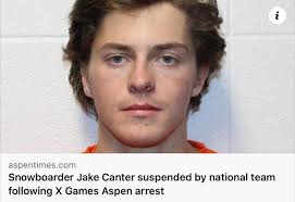 Pitkin County, Colorado. U.S. Ski and Snowboard has suspended a  professional snowboarder from the team after police arrested him