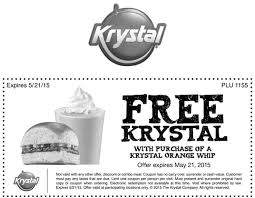 Free Burger With Your Orange Whip At Krystal Restaurants Krystal Restaurant Krystal Coupon Apps