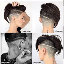 Black pixie with hair tattoo. 30 Shaved Sides Haircut Female Ideas In 2019